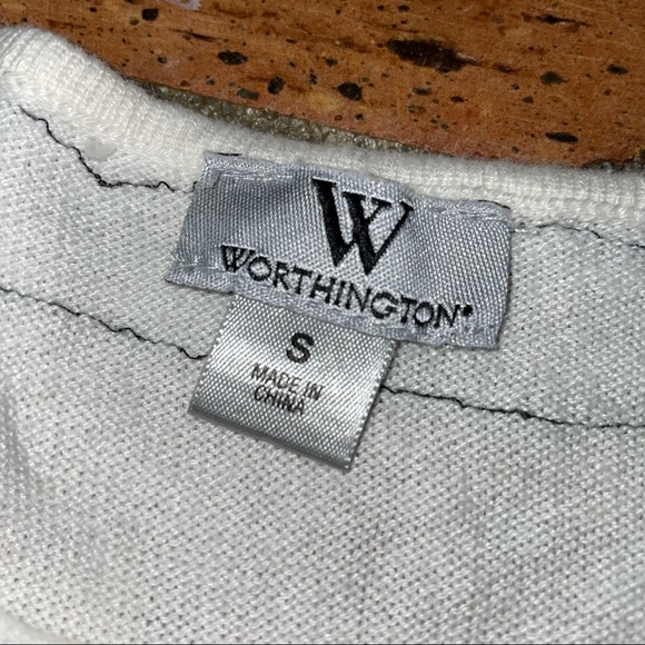 Worthington Lace Crew Neck Balloon Sleeve Sweater - Picture 7 of 8